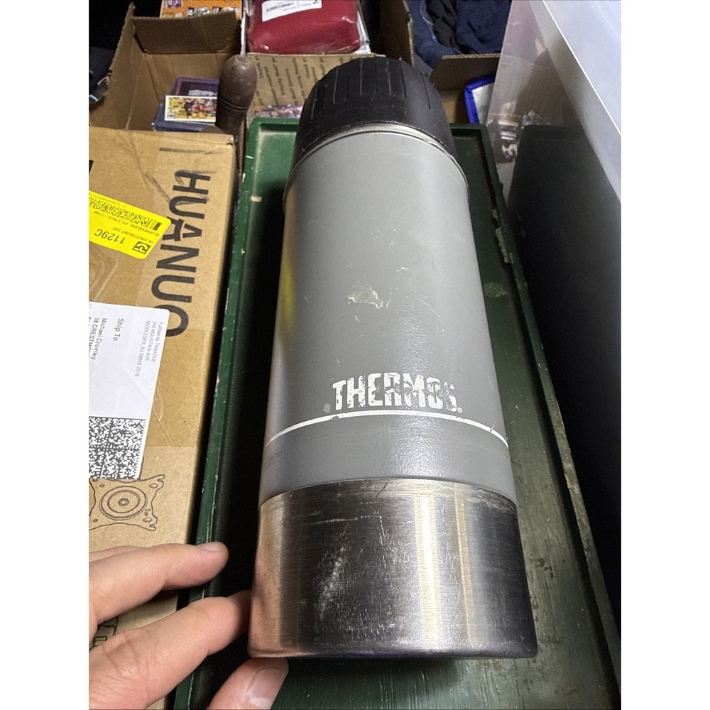 Vintage Thermos Vacuum Bottle 1 Quart Stopper No 781 Stainless Steel Batesville